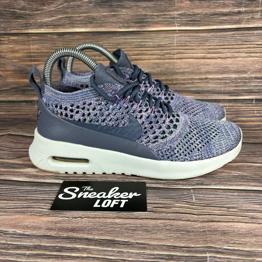 Nike Air Max Thea Ultra‎ Flyknit Purple Carbon Women's Athletic Shoes Size 6.5